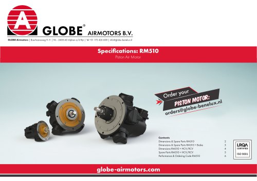 Radial piston air motor RM510 Series