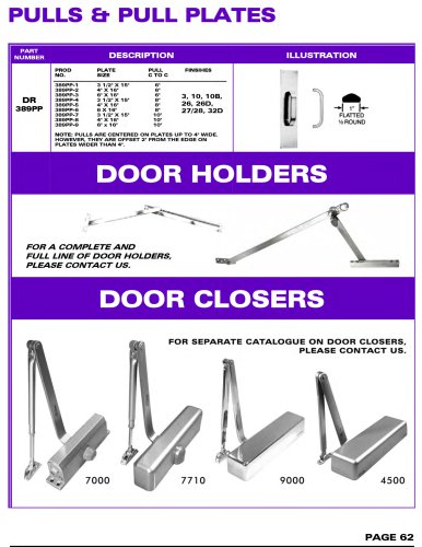 Pulls and pull plates