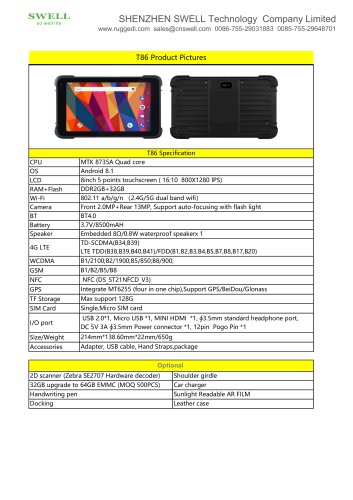 SWELL T86 Mobile industrial laptop