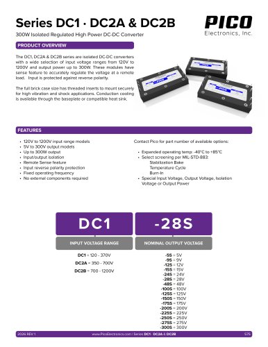 Series DC1 &middot; DC2A & DC2B