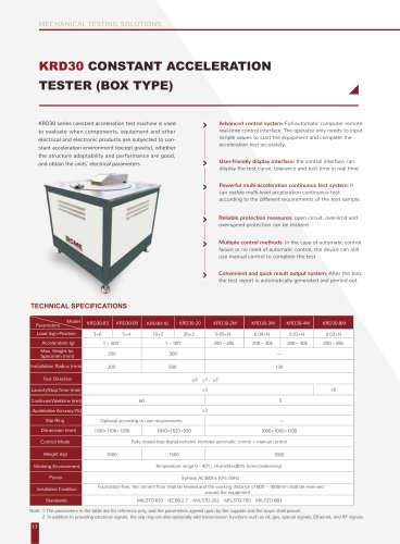 KRD30 Constant Acceleration Tester Acceleration Testing Machine