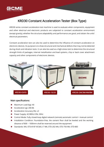 Multi-parameter Testing Machine KRD30 Constant Acceleration Tester