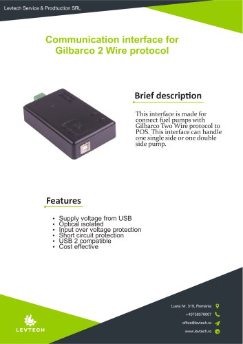 Communication interface for Gilbarco 2 Wire protocol