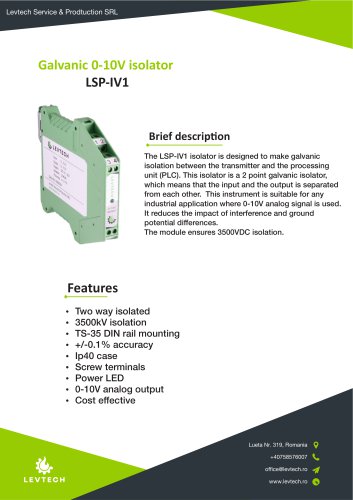 Galvanic 0-10V isolator