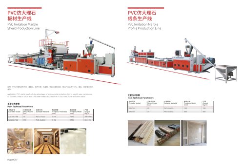 PVC laminate sheet/ Imitation marble profile production line