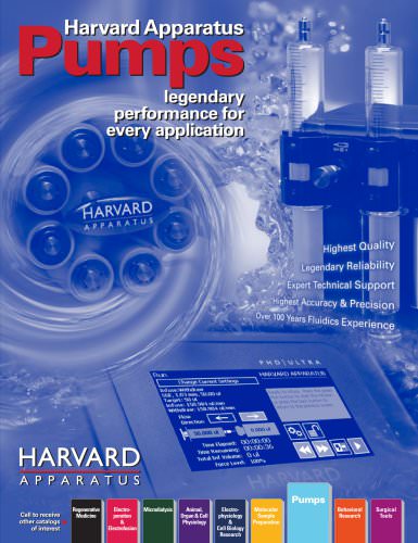 Harvard Apparatus Full Line Pump Catalog