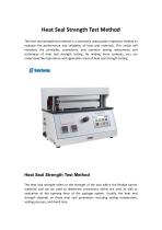 Heat Seal Strength Test Method