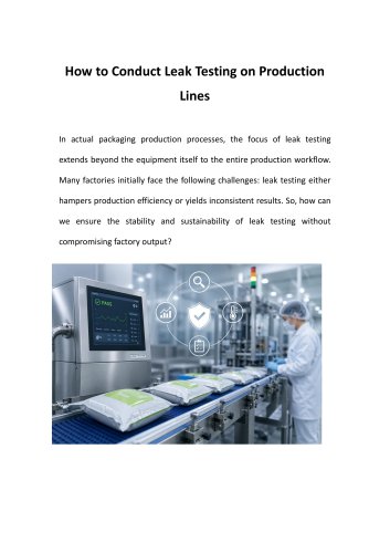 How to Conduct Leak Testing on Production Lines