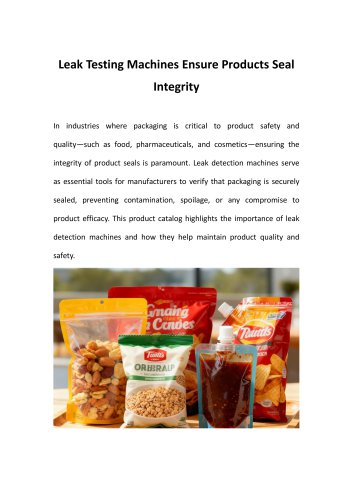 Saicheng-Leak Testing Machines Ensure Products Seal Integrity