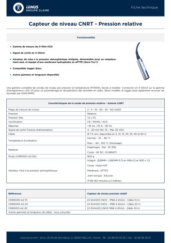 Fiche technique _ Capteur de niveau CNRT_02