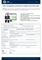 Fiche technique capteur radar de niveau d'eau LNR06V4
