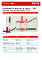 SK240 Compacting and separation of alu-cans