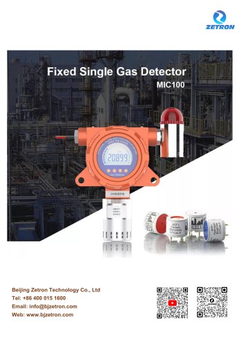 MIC100 single gas detector brochure