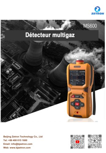 MS600 Brochure sur les moniteurs multigaz