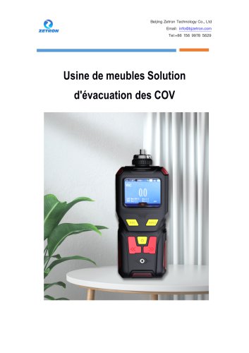 Usine de meubles Solution d'évacuation des COV