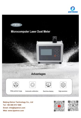 Zetron PTM100 Laser Dust Meter Brochure