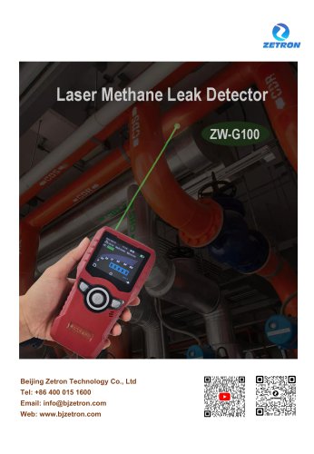 Zetron ZW-G100 Laser Methane Leak Detector Brochure