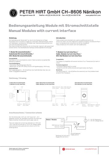 Manual Modules with current interface