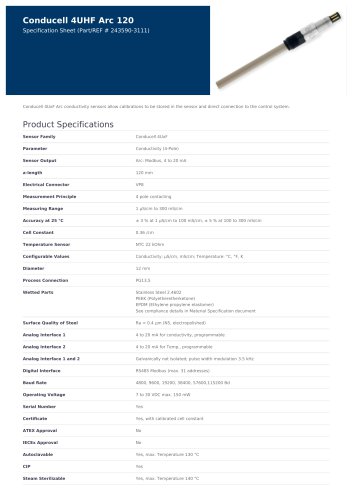 Conducell 4UHF Arc 120