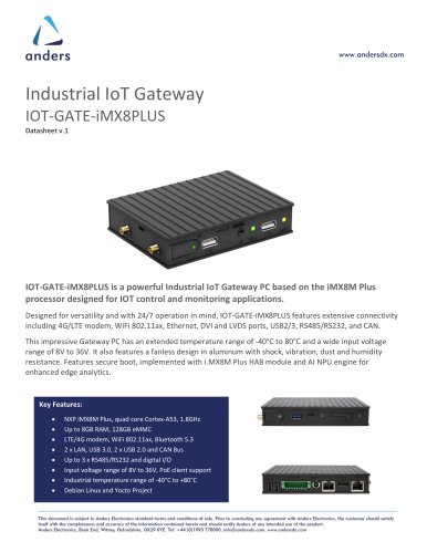 Industrial IoT Gateway IOT-GATE-iMX8PLUS