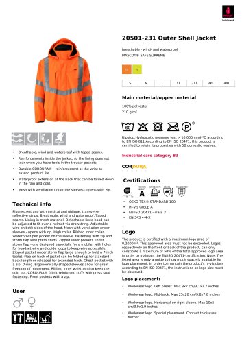 20501-231 Outer Shell Jacket
