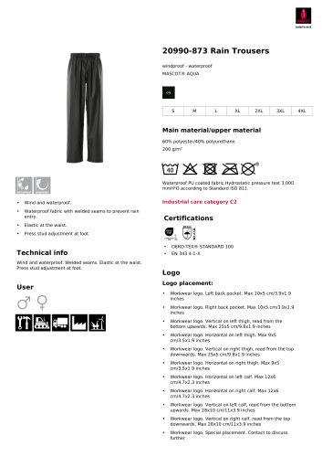 20990-873 Rain Trousers