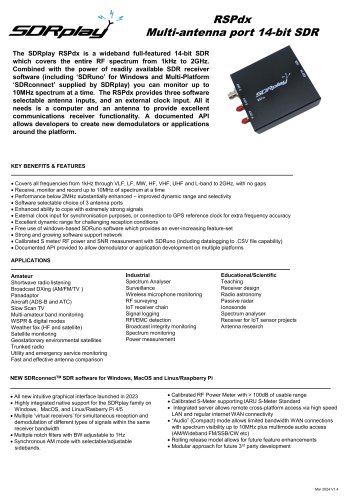 RSPdx Multi-antenna port 14-bit SDR