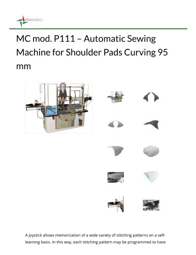 Automatic sewing machine for shoulder pads MC P111