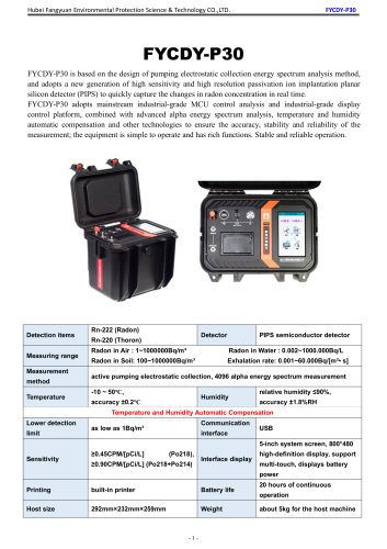 Radon Monitor FYCDY-P30