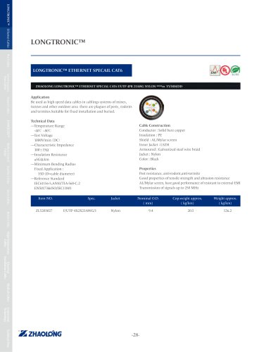 zhaolong LONGTRONIC® ETHERNET SPECAIL CAT6