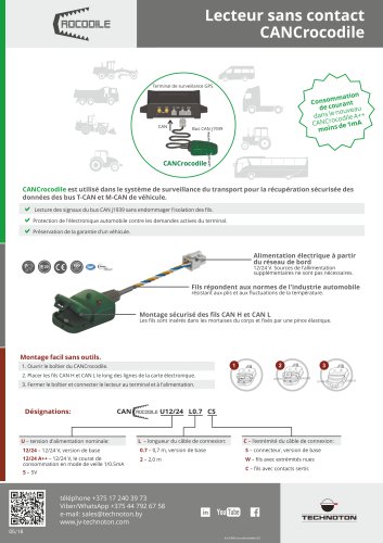 CANCrocodile lecteur sans contact