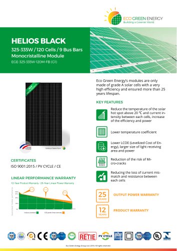 HELIOS BLAC 325-335W / 120 Cells / 9 Bus Bars