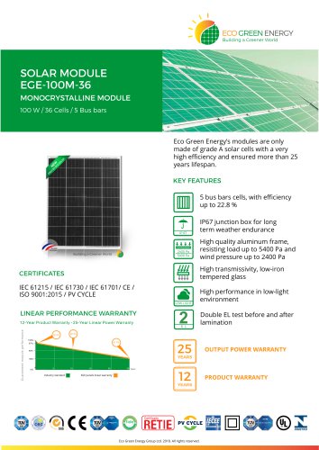 SOLAR MODULE EGE-100M-36