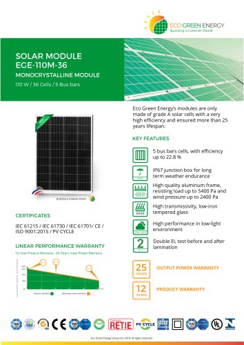 SOLAR MODULE EGE-110M-36