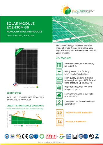 SOLAR MODULE EGE-130M-36