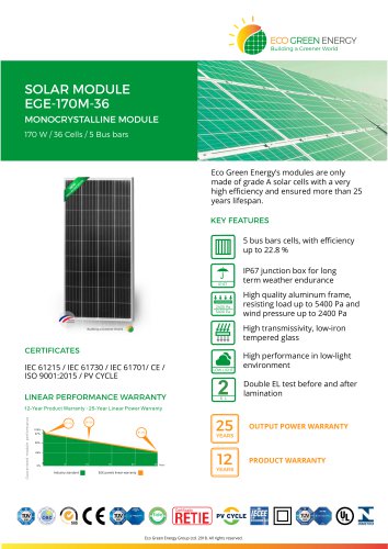 SOLAR MODULE EGE-170M-36