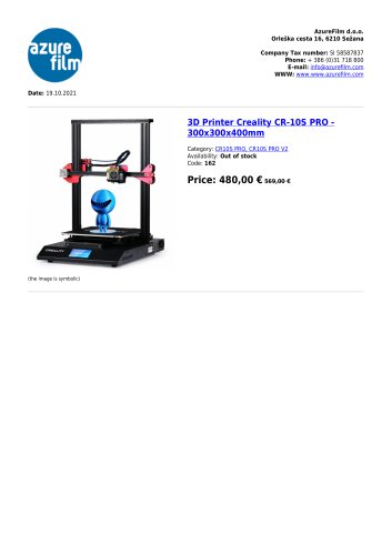 3D Printer Creality CR-10S PRO - 300x300x400mm