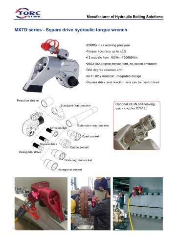 MXTD series - Square drive hydraulic torque wrench