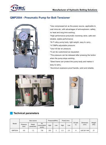 QMP2004 series pneumatic tensioning pump