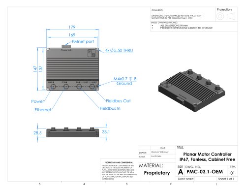 Planar Motor Controller IP67, Fanless, Cabinet Free