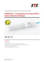 ATM/NC/Ex Transmetteur de niveau ATEX avec haute résistance chimique