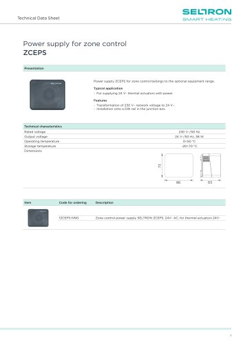 Power supply for zone control ZCEPS