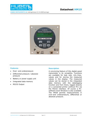 Datasheet HM19