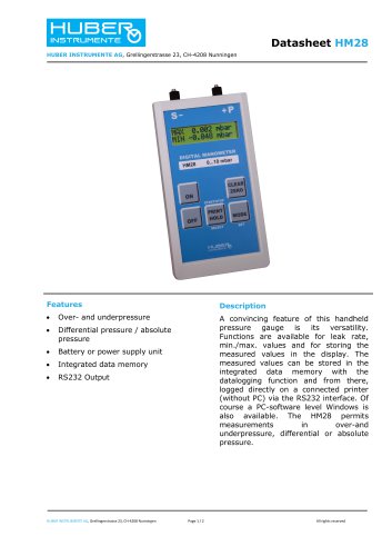 Datasheet HM28