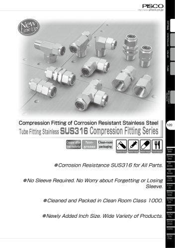 Tube Fitting Stainless SUS316 Compression Fitting Series