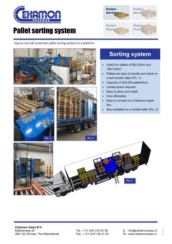 Pallet sorting system