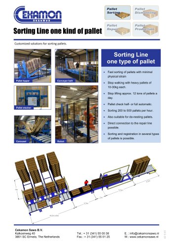 Sorting Line one kind of pallet