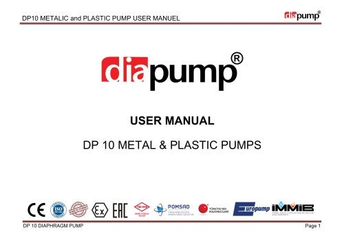 DP 10 METAL & PLASTIC PUMPS