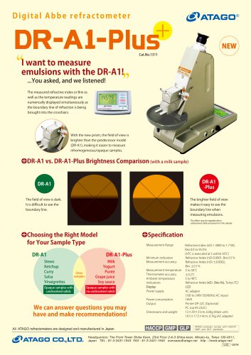 Abbe Refractometers DR-A1-Plus