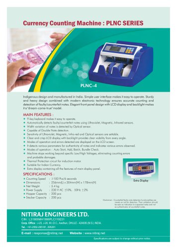 Currency Counting Machine : PLNC SERIES